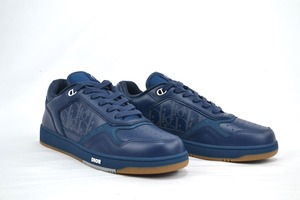 新品 定価約17万 Dior B27 Low Dark Blue Sneakers ディオール B27 ロウトップ スニーカー サイズ43