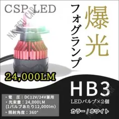 人気商品 24000lm LED フォグランプ HB3 ホワイト ハイビーム