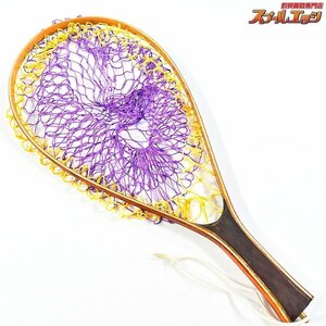 ★☆【ハンドメイド】 渓流用ストレートランディングネット タモ網 全長45cm 内径18.9cm x 32.1cm 自重101g マス K_100★☆e04357