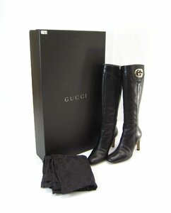 GUCCI グッチ ロングブーツ ブラック 163436 SIZE:34 1/2 レディース 靴 ∠UP3859