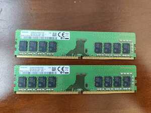 保証あり samsung製 DDR4 2400T PC4-19200 8GB×2枚 計16GB メモリ デスクトップパソコン用