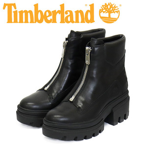 Timberland (ティンバーランド) A5YJV EVERLEIGH FRONTZIP エヴァーリー フロントジップブーツ レディース Black TB449 US7-約24.0cm