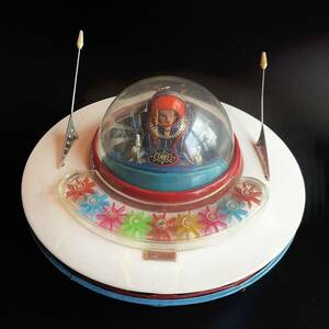 【299】宇宙円盤 ／ 可動品 ／ ◆Tin Toy　ブリキ（中古）／ 1円スタート／ ゆうパック60サイズ ／木曜日発送