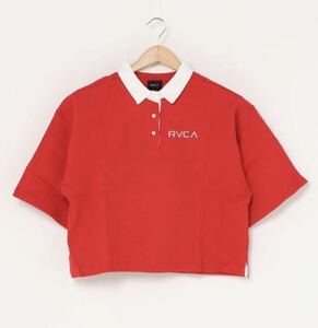 RVCA ルーカ レディース 半袖 ポロシャツ ムラサキスポーツ限定 S クロップド トップス 赤 レッド