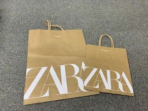 ZARA ザラ 紙袋 手提げ袋 ショッパー ショップ袋 ブランド まとめ 2枚セット