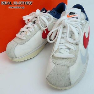 NIKE×sacai/ナイキ×サカイ Zoom Cortez White and University Red ズーム コルテッツ DQ0581-100 27 /080