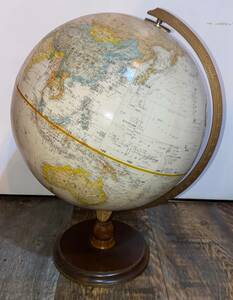 【No.29】Replogle Globes GENUINE HARDWOOD 地球儀 MADE IN USA アンティーク 現状品