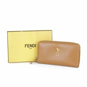 良品『USED』 FENDI フェンディ バイ ザ ウェイ 長財布 キャメル レザー