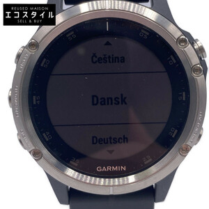 【美品/1円】GARMIN ガーミン FENIX 5PLUS マルチスポーツ GPSスマートウォッチ 腕時計 ブラック