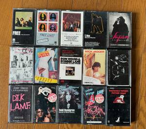 輸入カセットテープ15本セット Rolling Stones/T.Rex/Free/Japan/Johnny Thunders