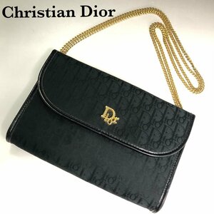 Christian Dior クリスチャン ディオール チェーン ショルダーバッグ クラッチ 斜め掛け ヴィンテージ パーティーバッグ 正規品 最落無