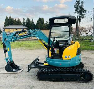 KUBOTA(クボタRX-203S)油圧ショベルユンボ●1368時間 ●2Tクラス●オートアイドル●新品ゴムクローラー●倍速付き●2Wayマルチ付き●栃木県