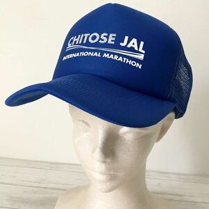 希少☆CHITOSE JAL/日本航空☆キャップ☆帽子☆非売品☆入手困難/コレクター☆企業物☆飛行機/ブルー