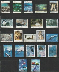 オーストラリア南極 1３　1989年～1998年（ 通常記念　クジラ　犬ぞり　動物　小ロット）２１種