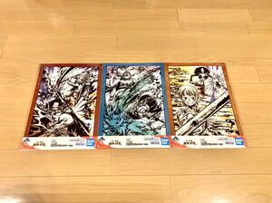 一番くじ ワンピース 匠ノ系譜 決闘ノ記憶 H賞 墨式描き下ろしポスター 3枚セット 未使用 未開封 下位賞