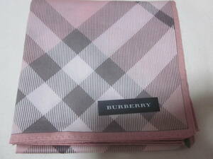 ■【BURBERRY】■【バーバリー】■【ピンク　チェック柄　ハンカチ】■【未使用】■【ブルーミング中西】■【日本製】■