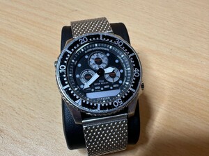 CITIZEN／ シチズン 　デジアナ ジェットダイバー　 4013711　時計 腕時計 クォーツジャンク品 メ ンズ ビンテージ GN-4-S 日本製 動作品