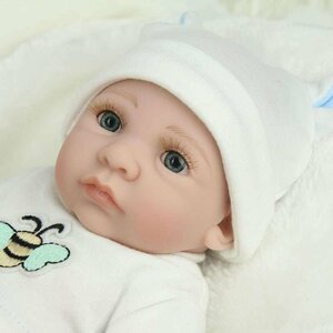 フルシリコン 入浴可 リボーンドール リアル 赤ちゃん人形 トドラードール ベビードール 新生児 28cm 高級 洋服付 かわD