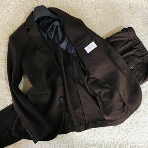 アーバンリサーチ　URBAN RESEARCH　スーツ　セットアップ　テーラードジャケット　L　ブラウン　背抜　センターベンド　本切羽　ウール