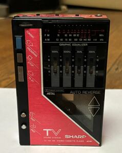 SHARP シャープ JC-N7 カセットレコーダー ラジオ TV FM AM ポータブルカセットプレーヤー 中古。動作確認していません。ジャンク品。