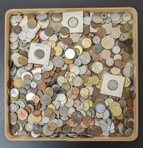 S42418 古美術 古銭 硬貨 硬幣 貨幣 外国銭 外国コイン 大量まとめ 約3.82kg アンティーク