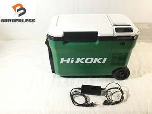 ☆中古品☆HiKOKI ハイコーキ 18V コードレス冷温庫 UL18DB 本体+アダプター アグレッシブグリーン 87233