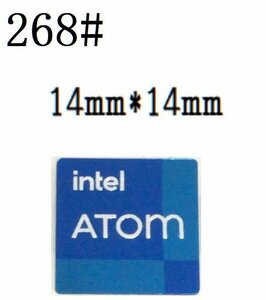 268# 第十一代【intel ATOM】エンブレムシール　■14*14㎜■ 条件付き送料無料