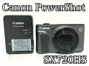 Canon PowerShot SX720HS コンパクトデジタルカメラ キャノン パワーショット デジカメ ブラック 動作良好