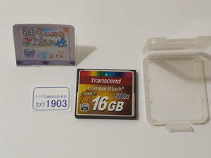 ◆カメラ1903◆ コンパクトフラッシュ（CFカード）16GB　 600x（600倍速） Transcend トランセンド Used ～iiitomo～