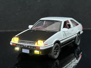 【ライト常時点灯!】AE86 トレノ トヨタ 1/28 ミニカー H91