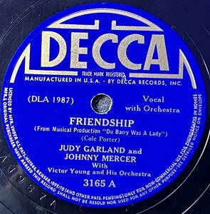 JUDY GARLAND DECCA Friendship/ Wearing Of The Green