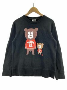 BEAMS ビームス プリント スウェット sizeS/黒 ◇■ ☆ dlc5 レディース