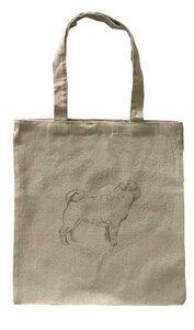 Dog Canvas tote bag/愛犬キャンバストートバッグ【Pug/パグ】ペット/スケッチ/Sketch/ナチュラル-30