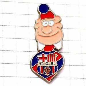 ピンバッジ・FCバルセロナ紋章サッカー球バルサ道化師 FCB BARCA FC-BARCELONA SPAIN BARCELONA◆フランス限定ピンズ