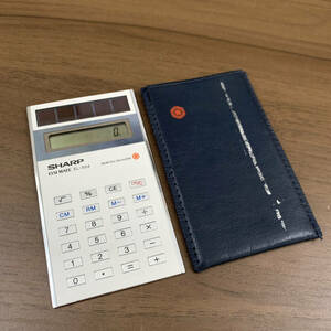 SHARP シャープ ELSI MATE エルシーメイト EL-854 カード型 ソーラー 電卓 コンパクト 薄型 名刺サイズ ケース付き K1782