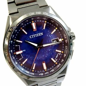 動作品 CITIZEN/シチズン アテッサ コズミックブルーコレクション CB0219-50L/H145-S123704 チタニウム技術50周年記念