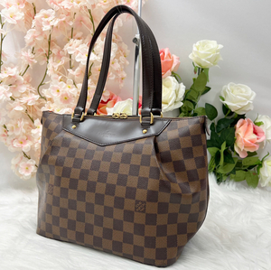 1円スタート LOUIS VUITTON ルイヴィトン ダミエ エベヌ ウェストミンスターPM レザー ハンドバッグ ブラウン 茶 N41102