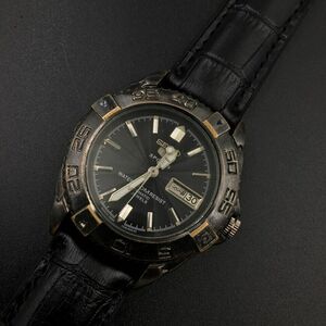 ◆OH済◆SEIKO◆日本未発売 海外限定 セイコー ヴィンテージ アンティーク ダイバー 腕時計 自動巻 ブラック メンズ ウォッチ★送料無料