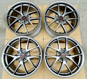 【美品】スバル WRX STI 純正 BBS ホイール 4本セット 8.5J PCD114.3 スタッドレス WRX S4 VAB GVB GRB フォレスター　レヴォーグ 鍛造