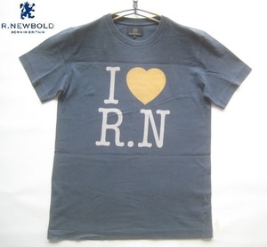 美品!!R.NEWBOLD Paul Smith*I LOVE R.Nプリント 半袖Tシャツ S 紺 R.ニューボールド ポールスミス