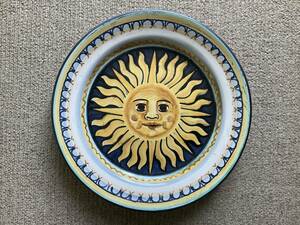 会津の旧家蔵出し　レトロ　太陽　飾皿