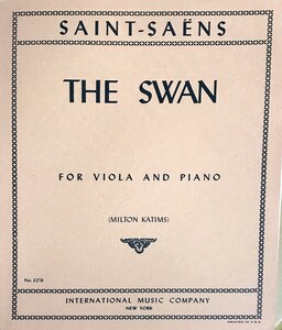 サン＝サーンス 「動物の謝肉祭」より 白鳥 輸入楽譜 saint=saens the swan for viola and piano ピアノ ビオラ 洋書
