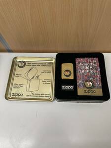 【TM0411】Zippo ジッポー 70th ANNIVERSARY 1932-2002 オイルライター 喫煙具 喫煙グッズ ゴールドカラー 希少 コレクション 