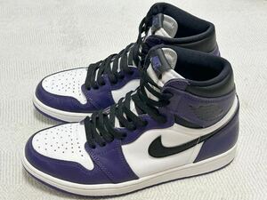 Nike Air Jordan 1 Retro High OG Court Purple ナイキ エアジョーダン1 レトロ ハイ OG コートパープル US9.5 (27.5cm)