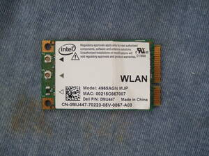 Intel 4965AGN_MJP 無線LAN カード wireless Link Dell P/N 0MU447