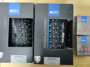 Schwalbe ICE SPIKER PRO EVO シュワルベ アイススパイカー プロ エヴォ　WO　27.5(650B)×2.25　チューブ付き　未使用/2本set　送料無料