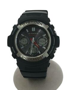 CASIO◆ソーラー腕時計・G-SHOCK/デジアナ/ラバー/BLK/AWG-M100-1AJF