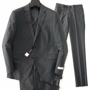 新品 スーツカンパニーTOUGH STRETCH ストライプ 2パンツ ウール混 スーツ A6(L) 灰 【J54423】 175-6D THE SUIT COMPANY メンズ サマー