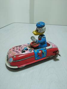 Linemar Tin Windup Disney Donald Duck The Driver　ラインマー　ゼンマイ稼働　ドナルドダック　ザ・ドライバー