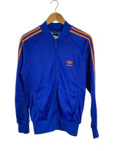 adidas◆トラックジャケット/90S/万国旗タグ/ジャージ/XS/ナイロン/BLU/938005